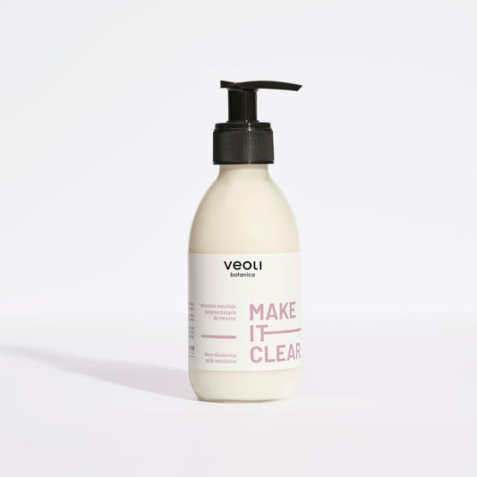 MAKE IT CLEAR Mjólkurkennd andlitshreinsiefni